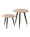 Set 2 mesitas auxiliares redondas DANDI