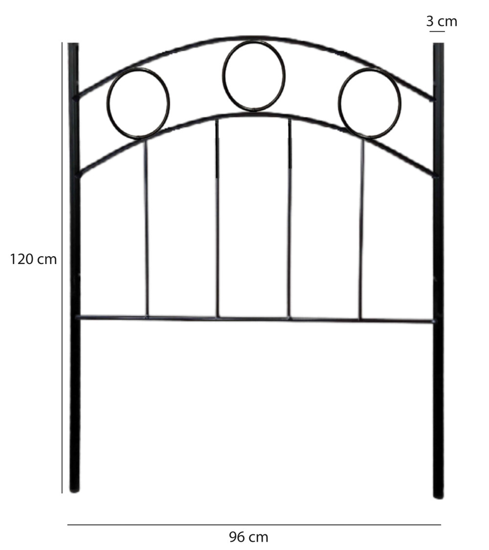 Cabecero cama juvenil en hierro fundido YORKER