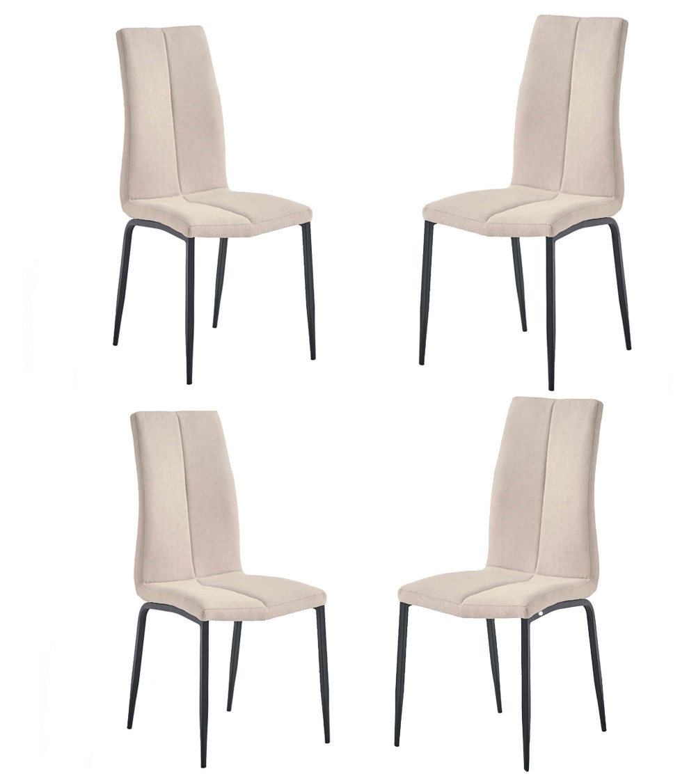 Pack 4 sillas tapizadas INGRID