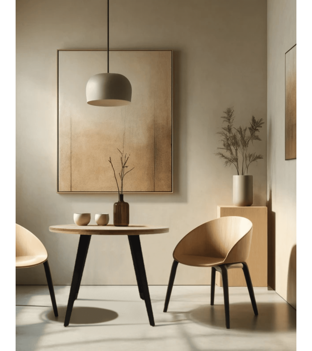 Mesa comedor redonda extensible industrial BERGI