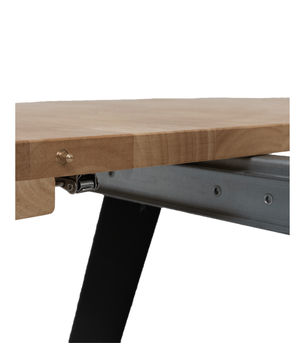 Mesa comedor redonda extensible industrial BERGI