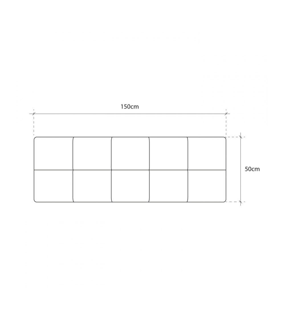 Cabecero de cama tapizado acolchado Jensen