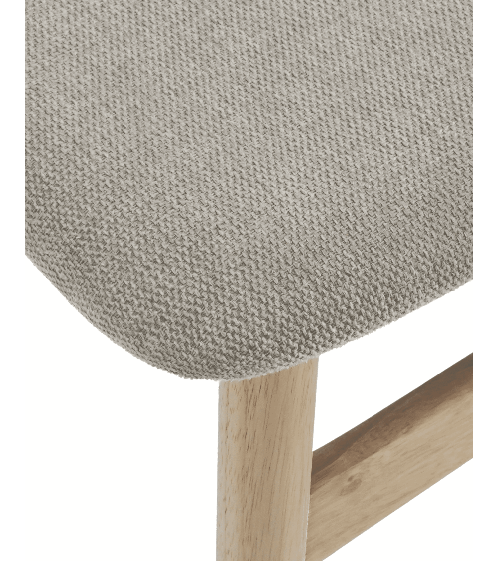 Pack de 2 Sillas de comedor Honey de Tela Beige y Madera Natural