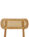 Pack de 2 Sillas de comedor Honey de Tela Beige y Madera Natural