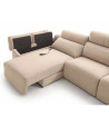 Sofá Magú con chaise longue motorizada, máxima comodidad y diseño moderno