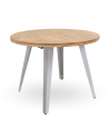 Mesa comedor redonda extensible industrial BERGI