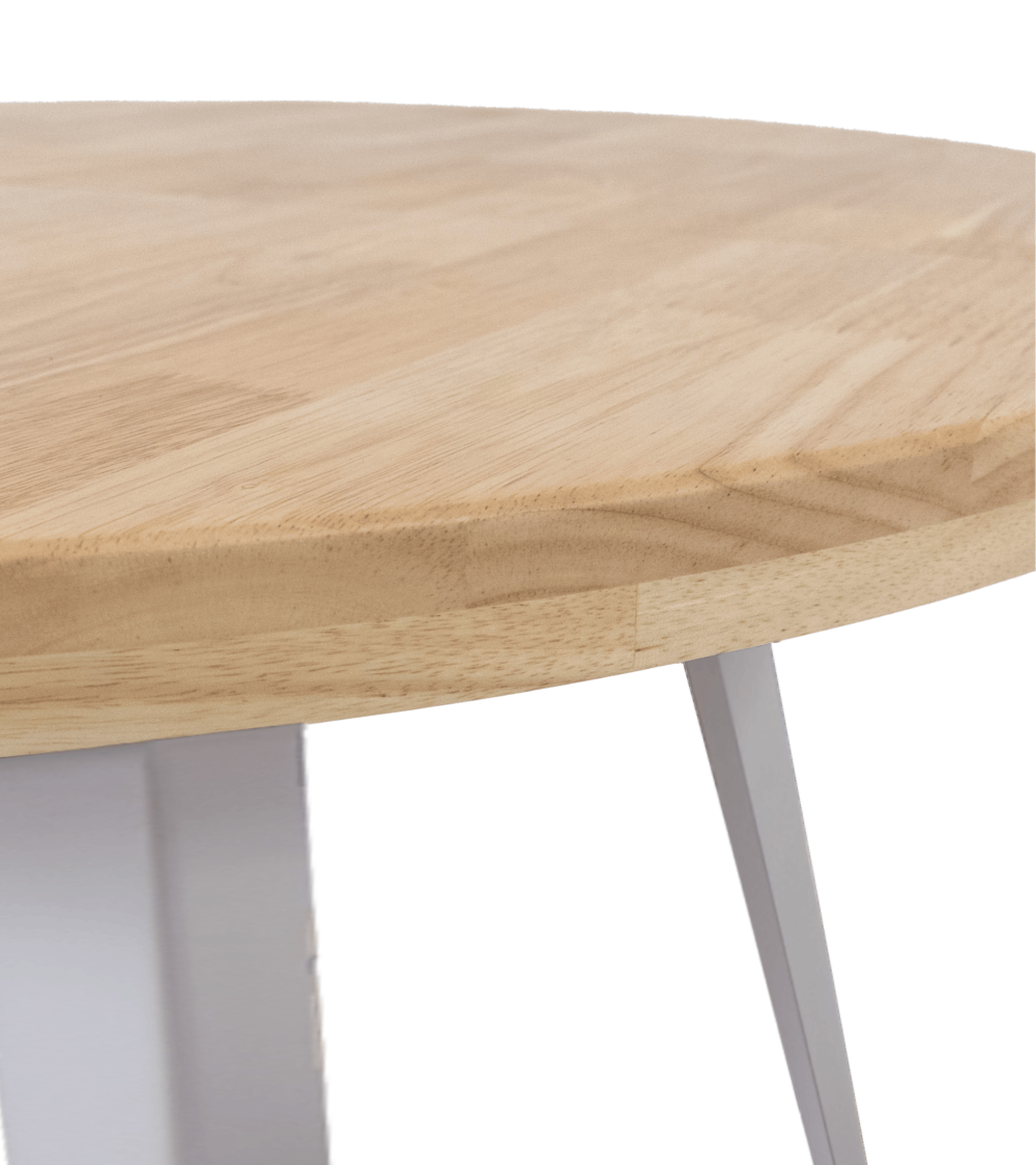 Mesa comedor redonda extensible industrial BERGI