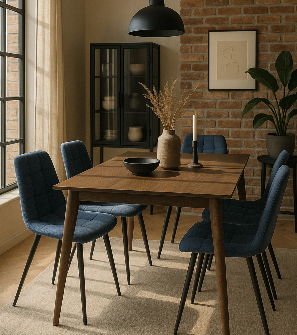 Pack de 4 sillas de comedor de terciopelo ASTRID