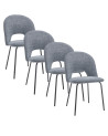 Sillas de comedor CECILE – Pack 4 uds. | Diseño elegante y tapizado cómodo