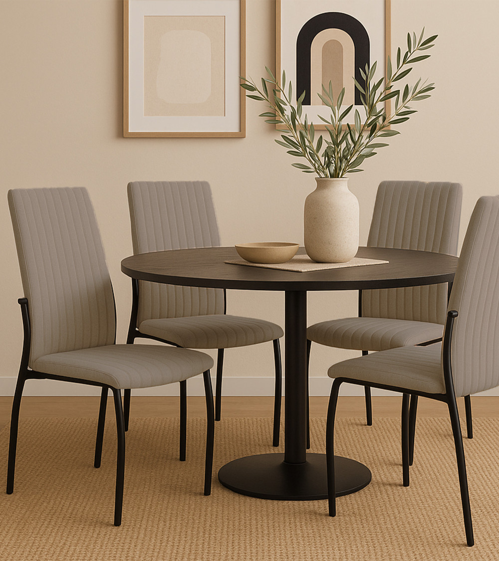 Pack 4 sillas tapizadas TASYA