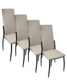 Pack 4 sillas tapizadas TASYA