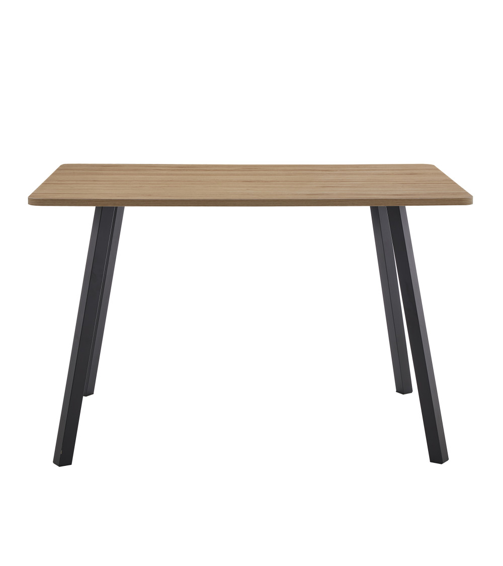 Mesa comedor Emma – Roble y metal negro | Moderna y funcional
