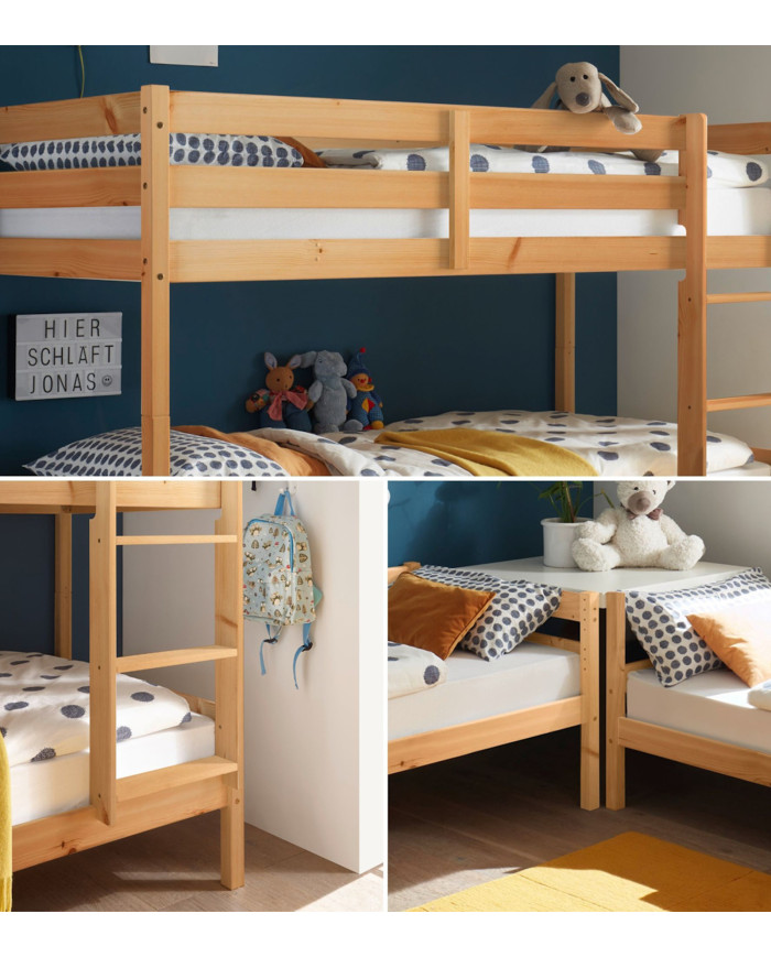 Litera Martu – Litera juvenil blanca convertible en 2 camas