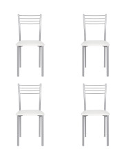 Pack 4 sillas Coll – Sillas de cocina tapizadas en PVC