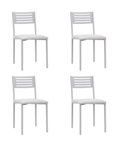 Pack 4 sillas Jul – Sillas de cocina tapizadas en PVC Pack 4 sillas Jul – Sillas de cocina tapizadas en PVC