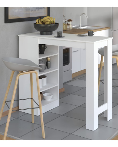 Mesa alta Valen – Mesa de cocina con estantería integrada Mesa alta Valen – Mesa de cocina con estantería integrada