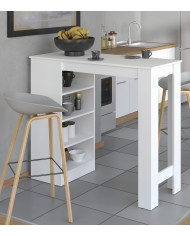 Mesa alta Valen – Mesa de cocina con estantería integrada