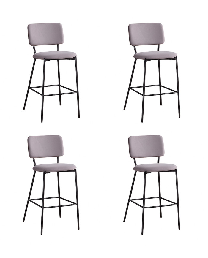 Taburetes Ned – Pack de 4 tapizados en tela antimanchas Taburetes Ned – Pack de 4 tapizados en tela antimanchas