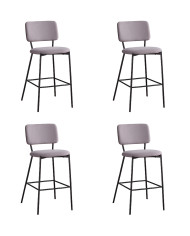 Taburetes Ned – Pack de 4 tapizados en tela antimanchas Taburetes Ned – Pack de 4 tapizados en tela antimanchas