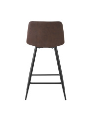 Taburetes Dio – Pack de 2 tapizados en tela chocolate