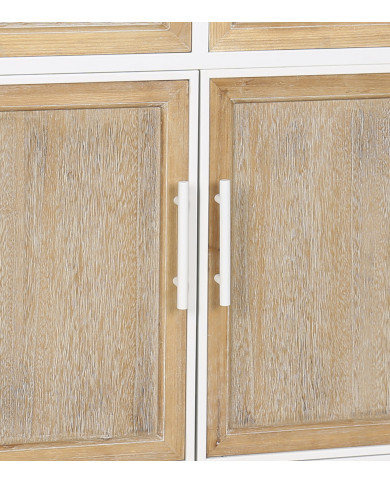 Aparador Nola – Mueble natural con estructura blanca Aparador Nola – Mueble natural con estructura blanca