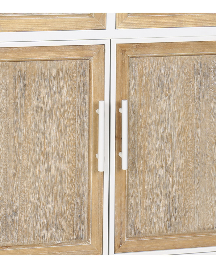 Aparador Nola – Mueble natural con estructura blanca Aparador Nola – Mueble natural con estructura blanca