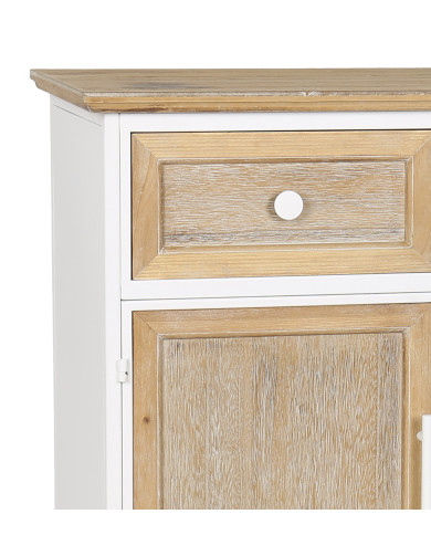 Aparador Nola – Mueble natural con estructura blanca Aparador Nola – Mueble natural con estructura blanca