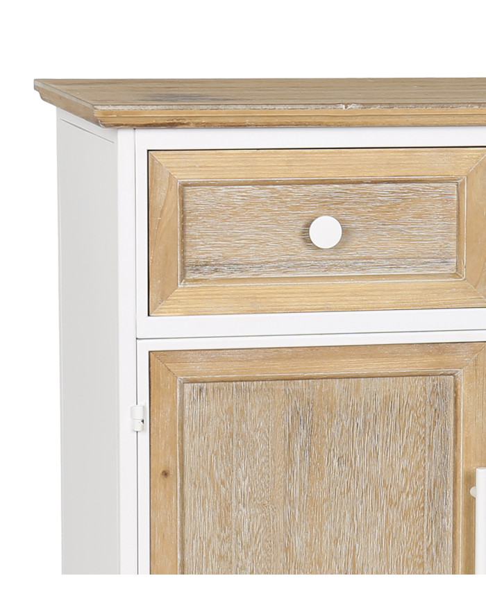 Aparador Nola – Mueble natural con estructura blanca Aparador Nola – Mueble natural con estructura blanca