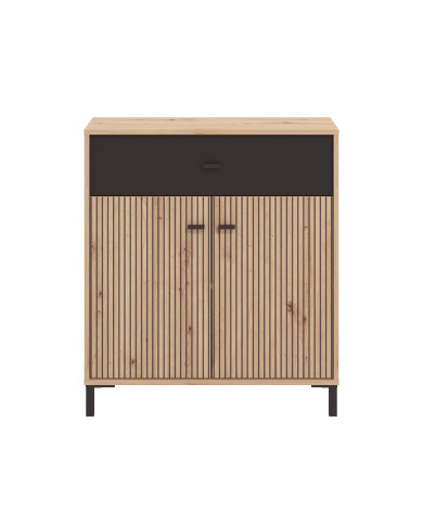 Aparador Avion – Mueble moderno con acabado roble y efecto alistonado Aparador Avion – Mueble moderno con acabado roble y efecto alistonado