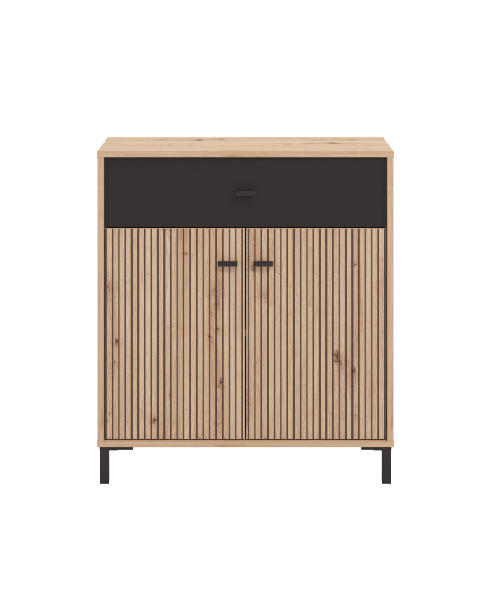 Aparador Avion – Mueble moderno con acabado roble y efecto alistonado Aparador Avion – Mueble moderno con acabado roble y efecto alistonado