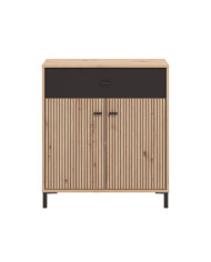 Aparador Avion – Mueble moderno con acabado roble y efecto alistonado Aparador Avion – Mueble moderno con acabado roble y efecto alistonado