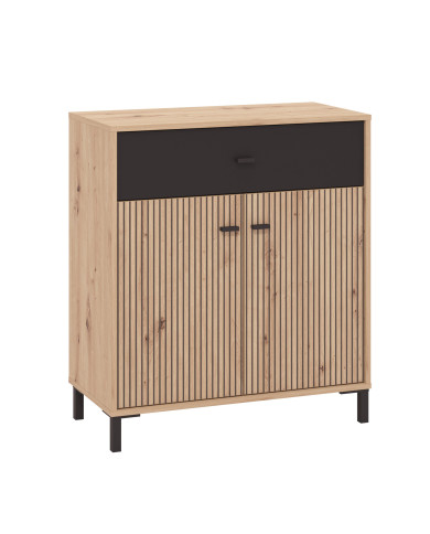 Aparador Avion – Mueble moderno con acabado roble y efecto alistonado Aparador Avion – Mueble moderno con acabado roble y efecto alistonado