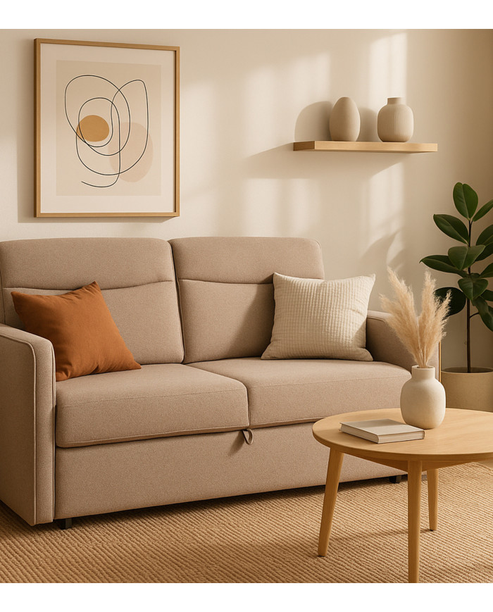 Sofá cama Ubud 2 plazas – Compacto con apertura tipo delfín