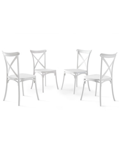 Pack 4 sillas polipropileno BONNIE