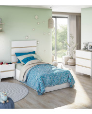 Cabezal Ébano cama 90 cm – Diseño moderno y fijación a pared