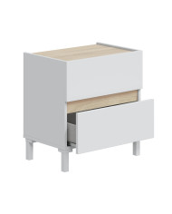 Pack Ébano – Cabecero con dos mesitas de noche moderno y funcional