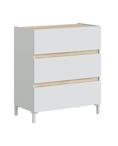 Cómoda Ébano 3 cajones – Con patas altas y fijación a pared Cómoda Ébano 3 cajones – Con patas altas y fijación a pared