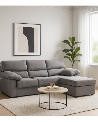 Sofá Chaise Longue Denver – Reversible, cómodo y tapizado antimanchas Sofá Chaise Longue Denver – Reversible, cómodo y tapizado antimanchas