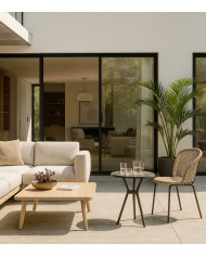 Mesa auxiliar Gaia – Redonda y ligera para exterior o interior