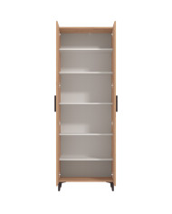 Zapatero Basile – Mueble alto con baldas regulables y acabado roble artisán