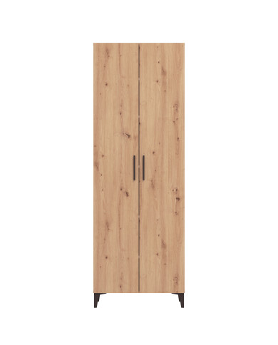 Zapatero Basile – Mueble alto con baldas regulables y acabado roble artisán Zapatero Basile – Mueble alto con baldas regulables y acabado roble artisán