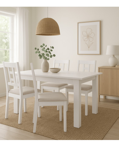 Mesa de comedor Nerea – Extensible, diseño y funcional Mesa de comedor Nerea – Extensible, diseño y funcional