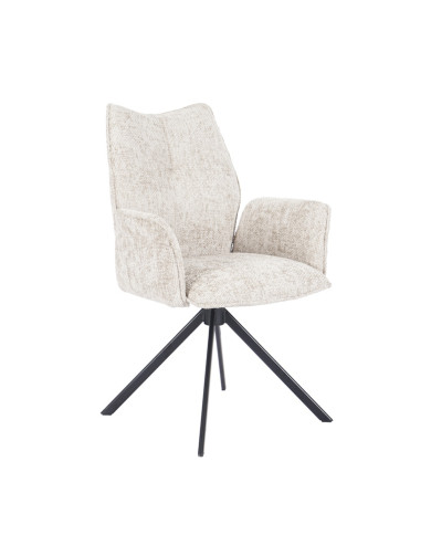 Silla Andrea con brazos – Tapizada y giratoria 180° con retorno Silla Andrea con brazos – Tapizada y giratoria 180° con retorno