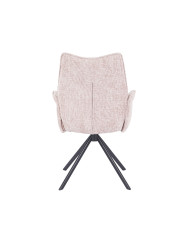 Silla Andrea con brazos – Tapizada y giratoria 180° con retorno