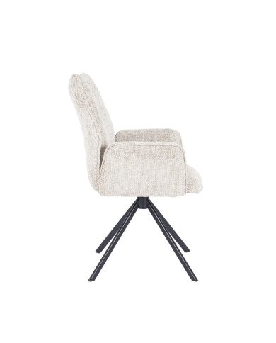 Silla Andrea con brazos – Tapizada y giratoria 180° con retorno Silla Andrea con brazos – Tapizada y giratoria 180° con retorno