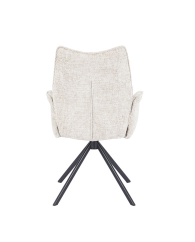 Silla Andrea con brazos – Tapizada y giratoria 180° con retorno Silla Andrea con brazos – Tapizada y giratoria 180° con retorno