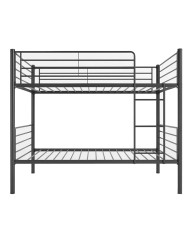 Litera Finy metálica – 2 camas de 90x190 cm con escalera y baranda