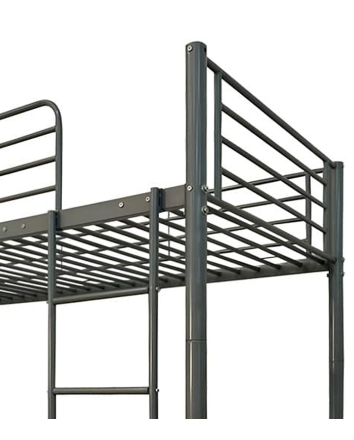 Litera Finy metálica – 2 camas de 90x190 cm con escalera y baranda