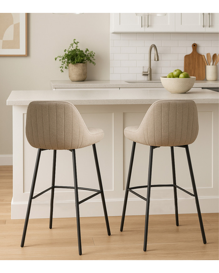 Taburetes Caspi – Diseño moderno y asiento acolchado