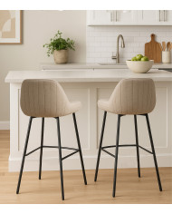 Taburetes Caspi – Diseño moderno y asiento acolchado